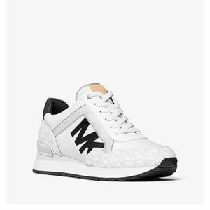 Michael Kors Maddy two tone logo trainers